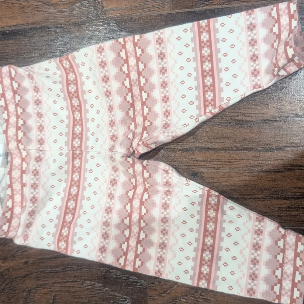 Pink Hooded Baby Outfit with Patterned Leggings - Picture 3 of 7